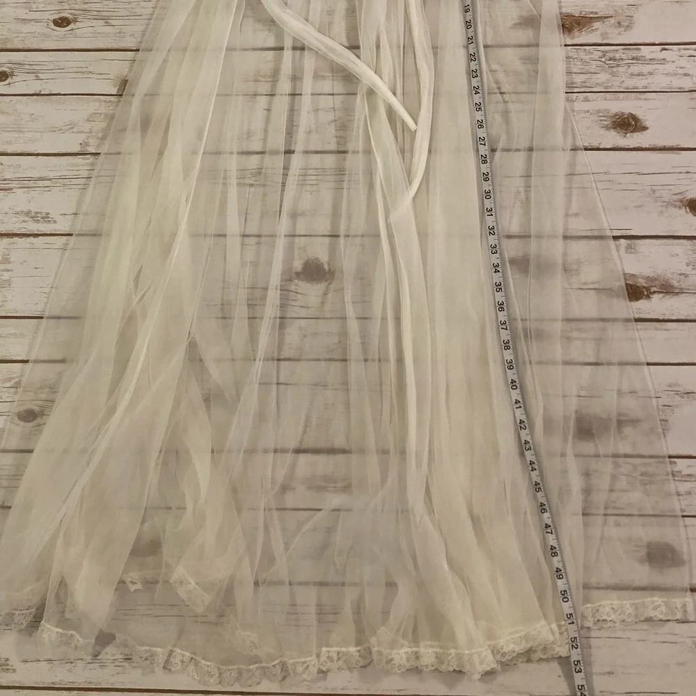 Vintage Sheer White Robe Medium_4